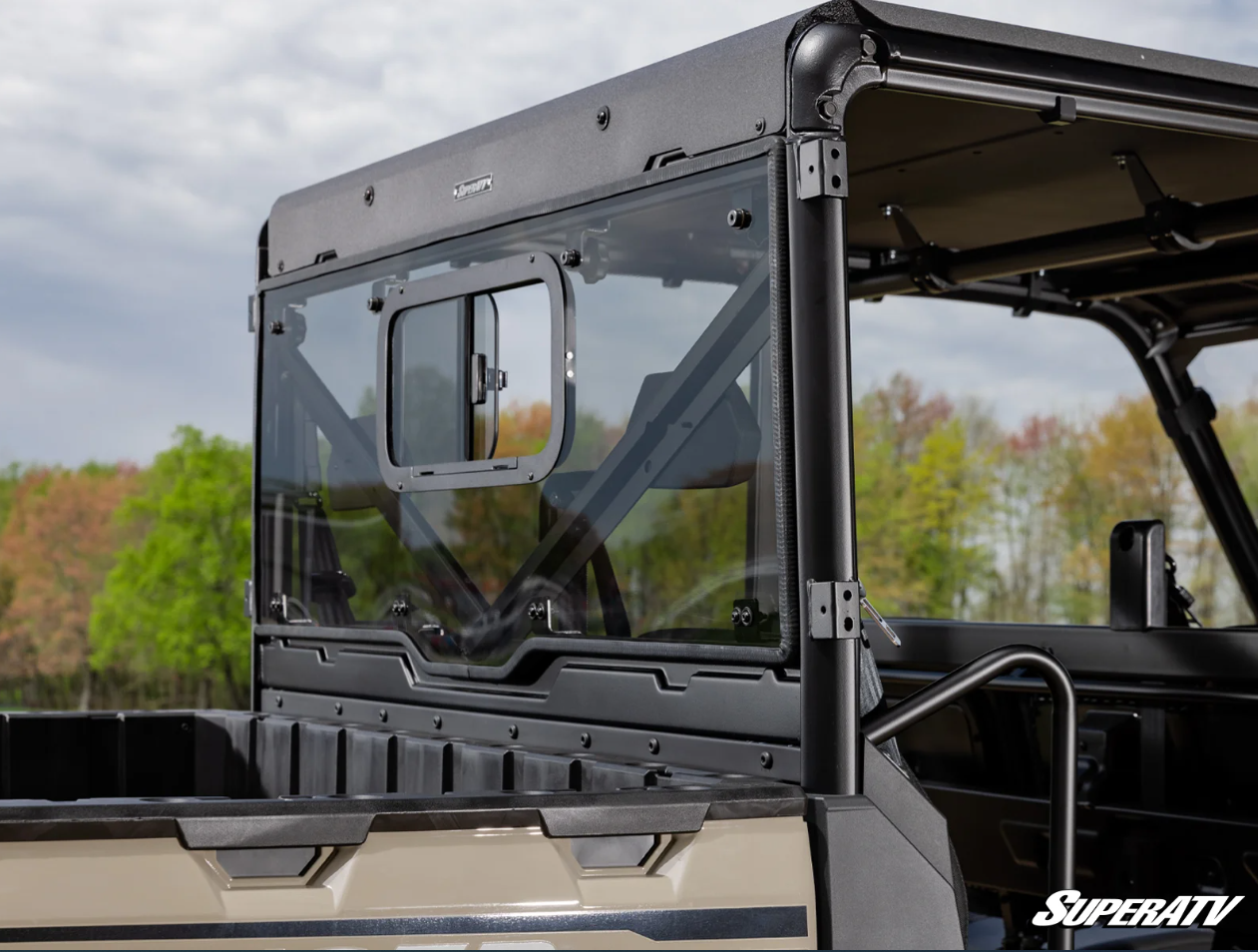 thumbnail image 2 of Sliding Rear Windshield For Polaris Ranger 1000/XP 900/XP 1000 Crew – Clear Polycarbonate, Scratch-Resistant, UTV/SXS 2 of 3